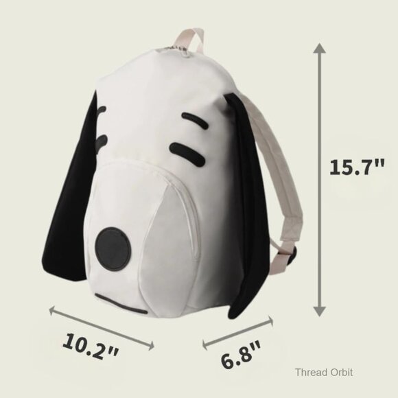 Large 16 Inch Backpack Daypack Spacious Capacity Dog Print Design main image 4